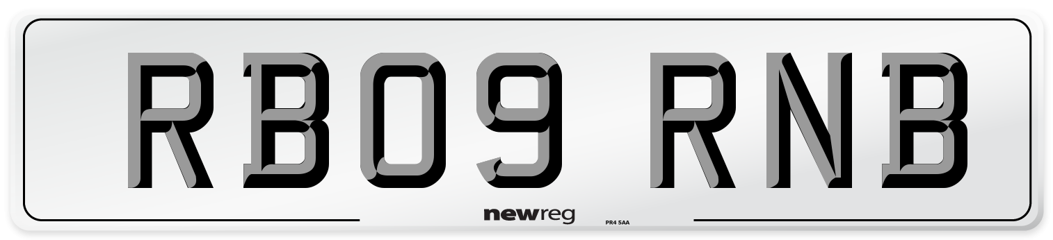 RB09 RNB Number Plate from New Reg